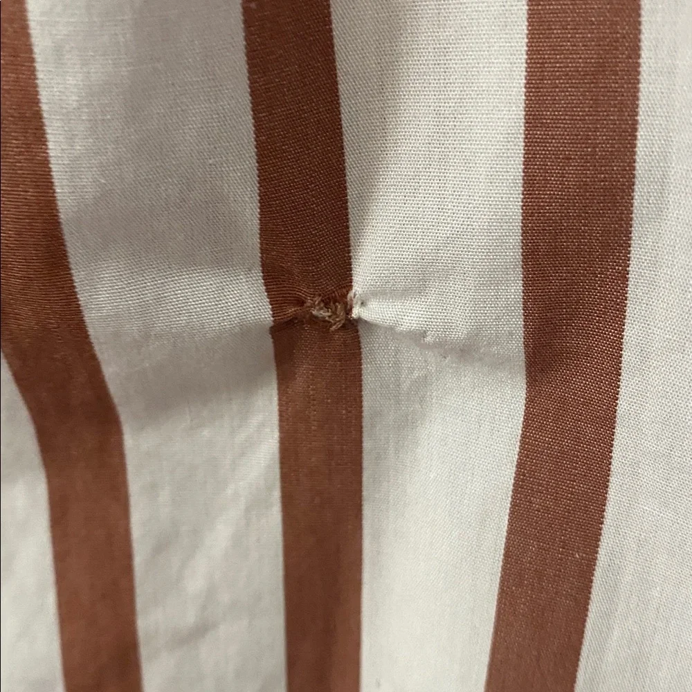 Bilma Shirt by Sézane in the "Camel Stripes" Colorway Size 32 About Medium - Picture 11 of 16